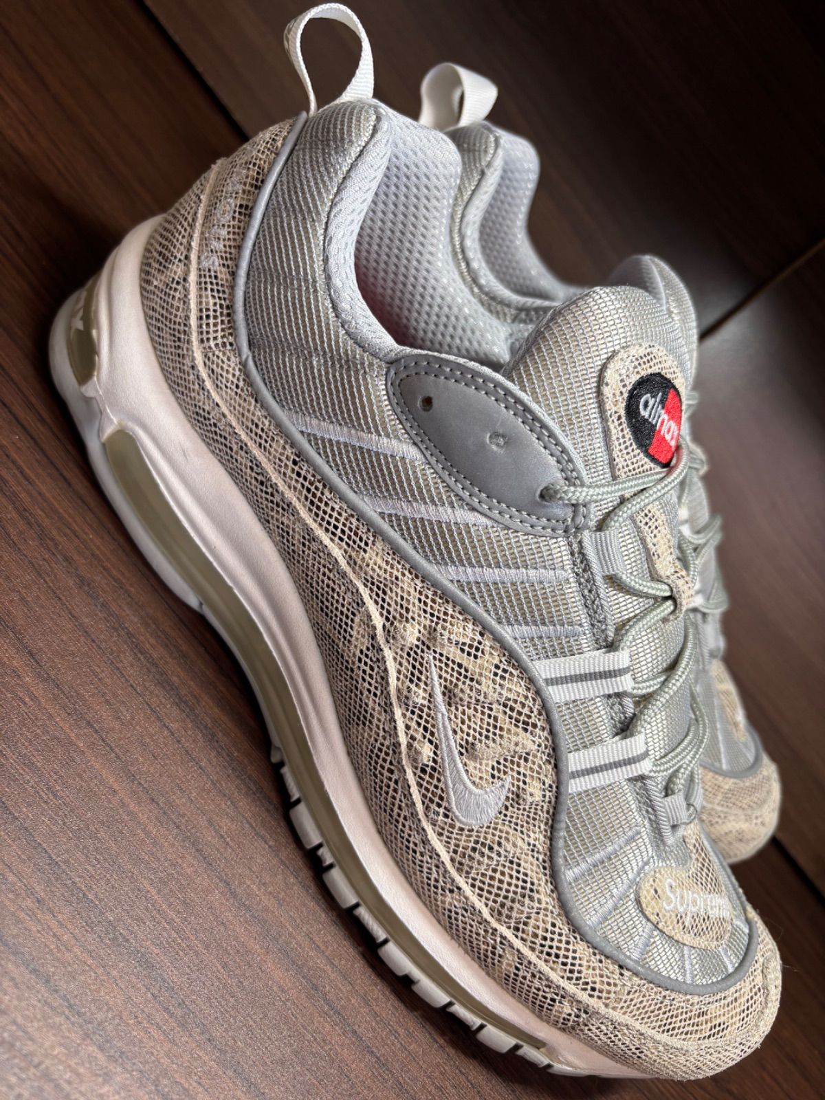 シュプリーム × ナイキ エアマックス 98 スネークスキン 中古品 size28 