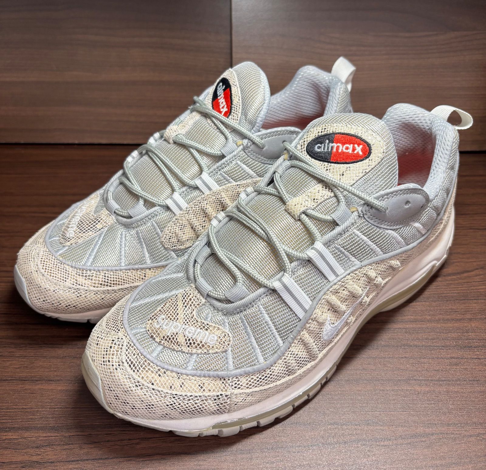 シュプリーム × ナイキ エアマックス 98 スネークスキン 中古品 size28.5㎝