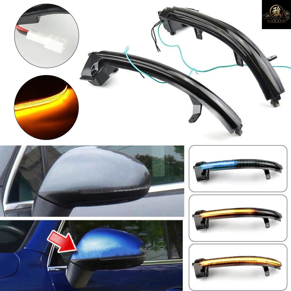 2個入り LED ダイナミックターンシグナルライト フラッシャー フローイングウォーターブリンカー フラッシングライト VW トゥアレグ II MK2
