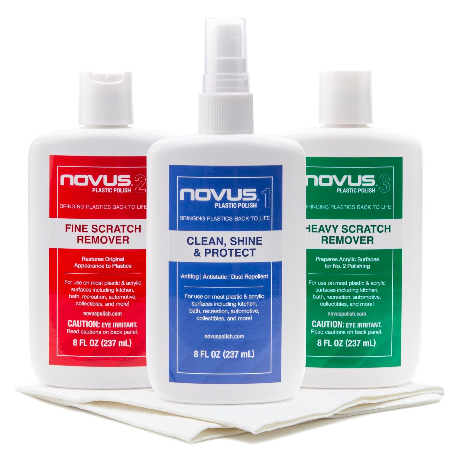Novus 7100プラスチックポリッシュキット – 8オンス クリア