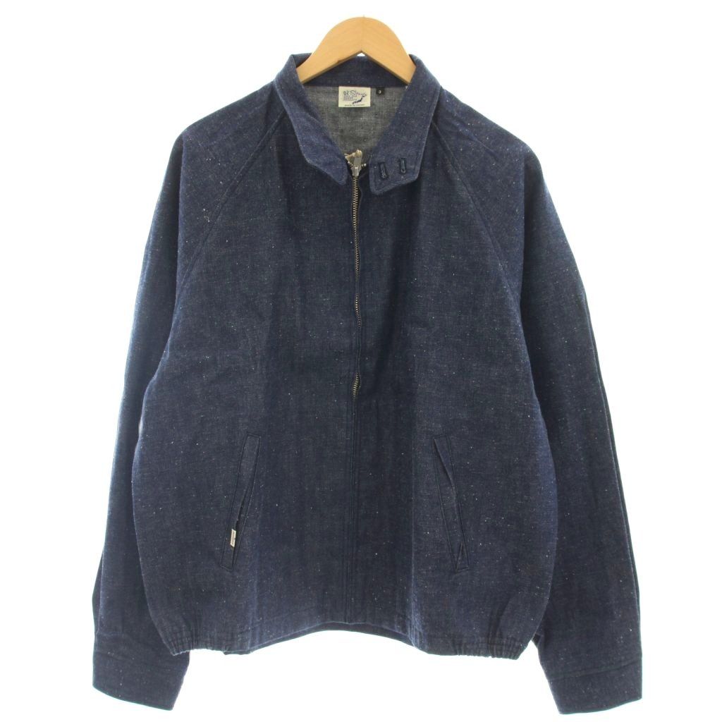 オアスロウ orslow VAN JAC ネップ加工 デニム スイングトップジャケット ブルゾン ジャケット 3 ネイビー 紺 /☆G