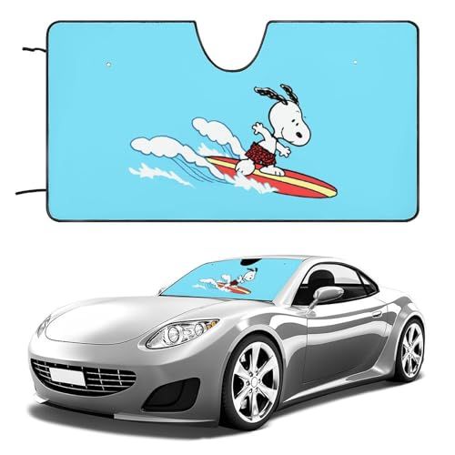 スヌーピー サンシェード 車 フロントサンシェード カーシェード 遮光 断熱 吸盤 日除け 紫外線対策 日除け折り畳み式 自動車 キャラクター かわいい おしゃれ 車用品 130×70cmAR