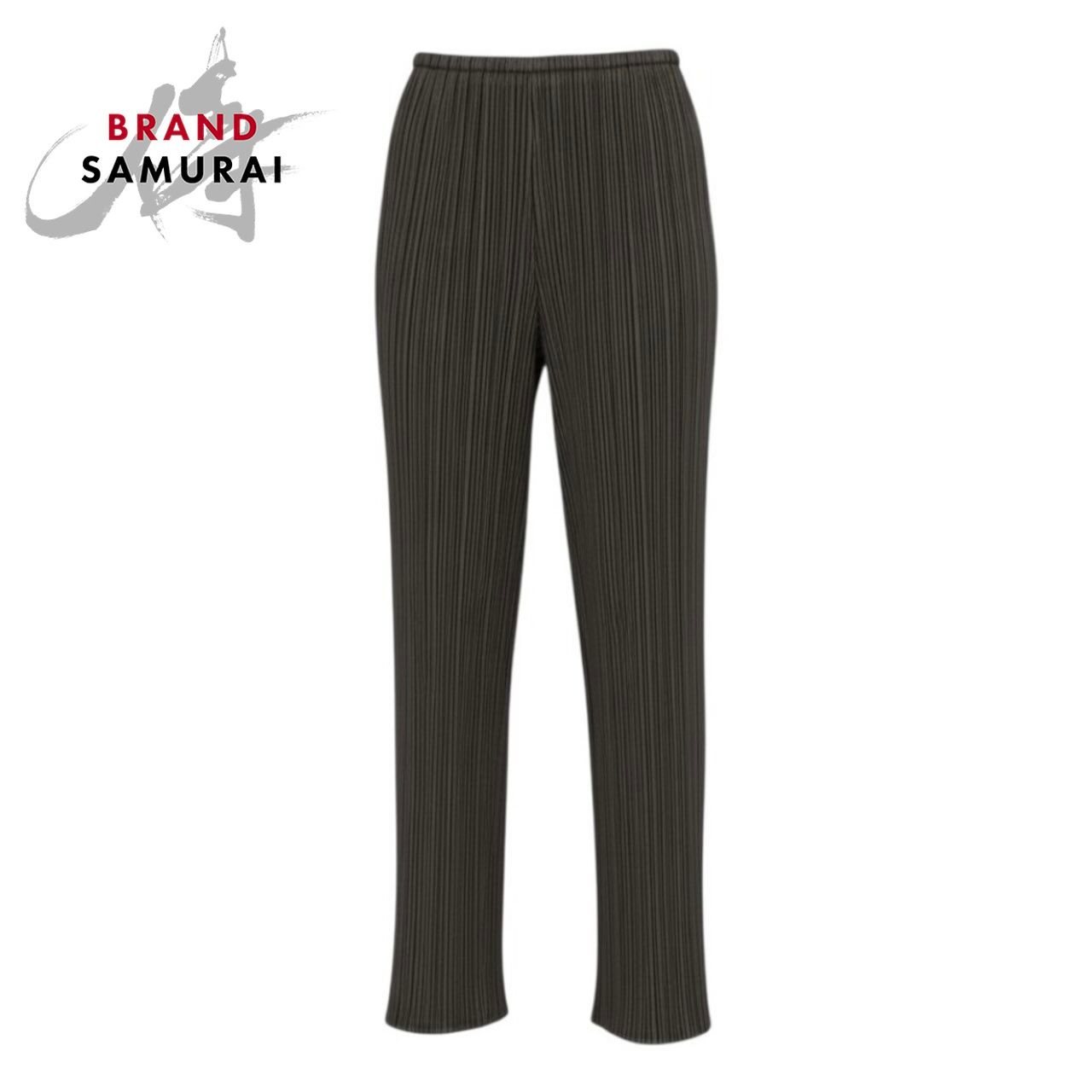 PLEATS PLEASE プリーツプリーズ プリーツパンツ スラックス カーキグリーン ポリエステル パンツ レディース A3-00114【中古】