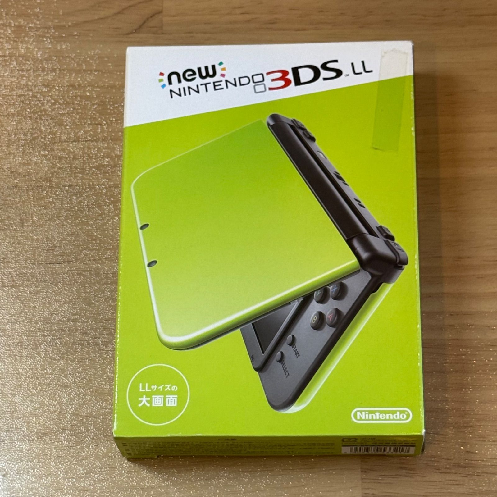 5-213【液晶美品】Newニンテンドー3DS LL ライム×ブラック 箱付き 完動品