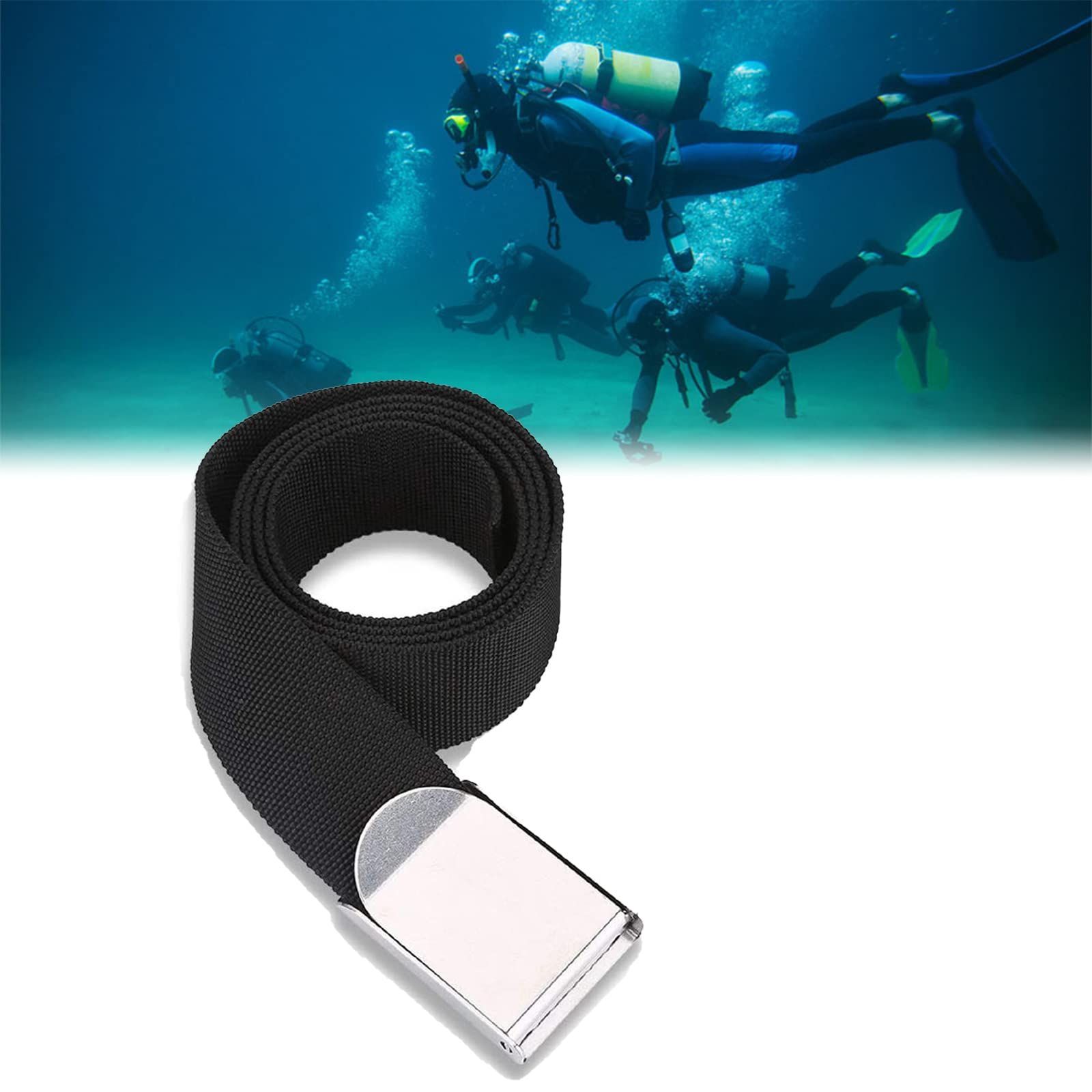[Special Price] Heavy Duty Dive Black Band with Buckle Buckle Diving Weight Belt Underwater Weight Support Device Skin Diving Diving Belt Scuba Diving Snorkeling/Other Water Sports Diving Weight Belt