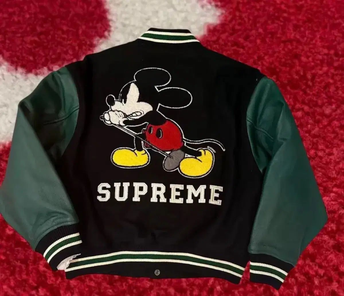 Supreme x NUMBER(N)INE(ナンバーナイン) mickey mouse(ミッキーマウス) スタジャン ブラック XL