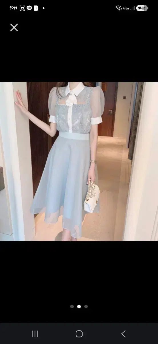 デルリソム オーガンザ スカート ブラウス (ゲストルック 披露宴 顔合わせ 礼服 ワンピース