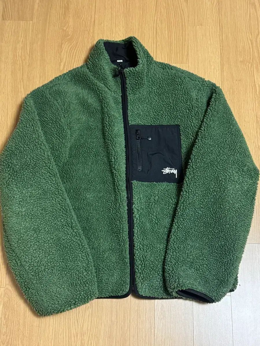 STUSSY 8ボール シェルパ フリース ジャケット M