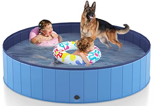 プール 子供用 猫/犬用ペットプール 庭 プール バスタブ 頑丈設計 水遊び スイミング 空気入れ不要 お庭用 ビーチ用 屋内用 屋外用 折りたたみ式 プール (XL(160*30cm))e 2d112893