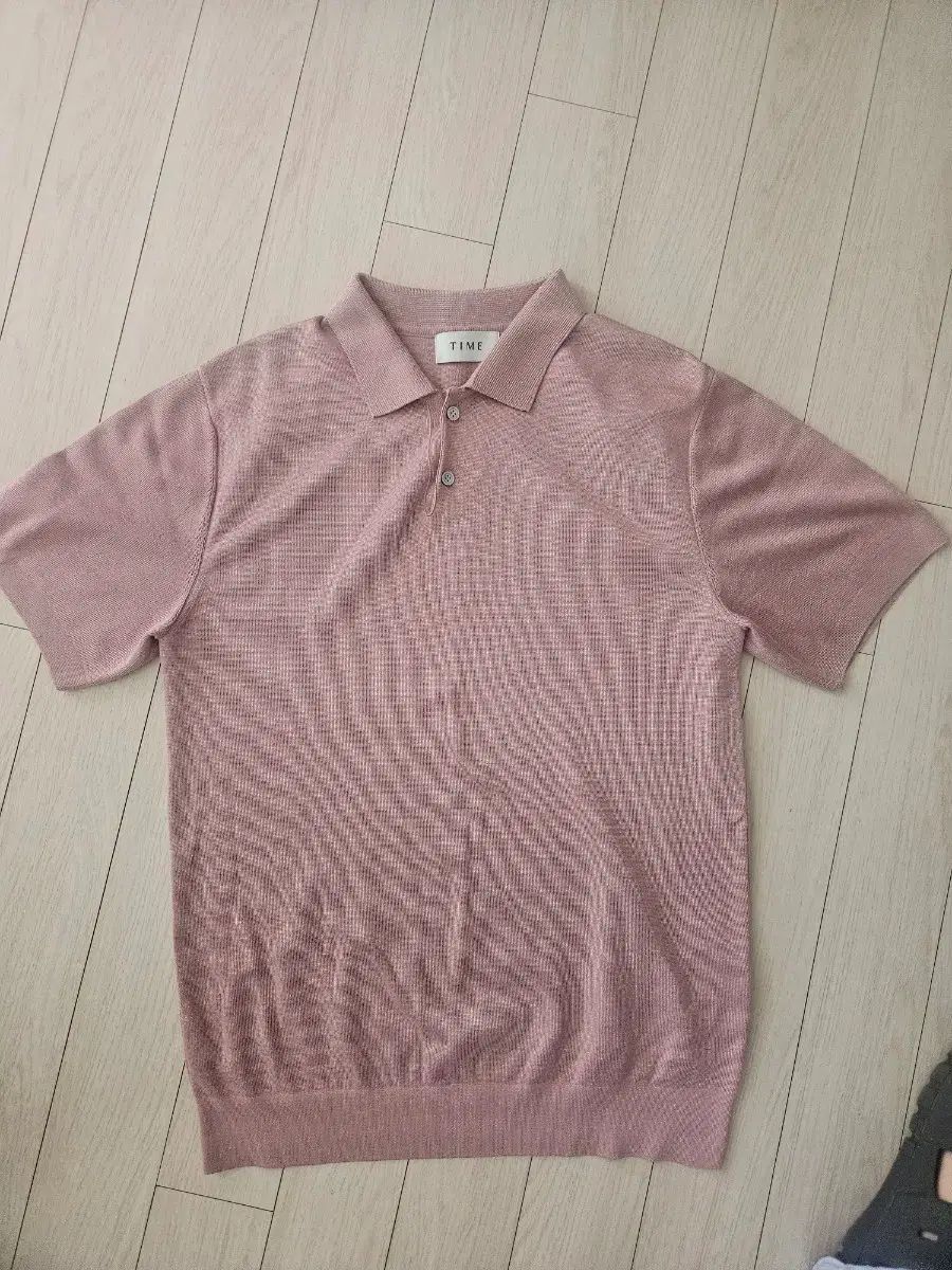 TIME HOMME シルク PKTシャツ DARK PINK 100