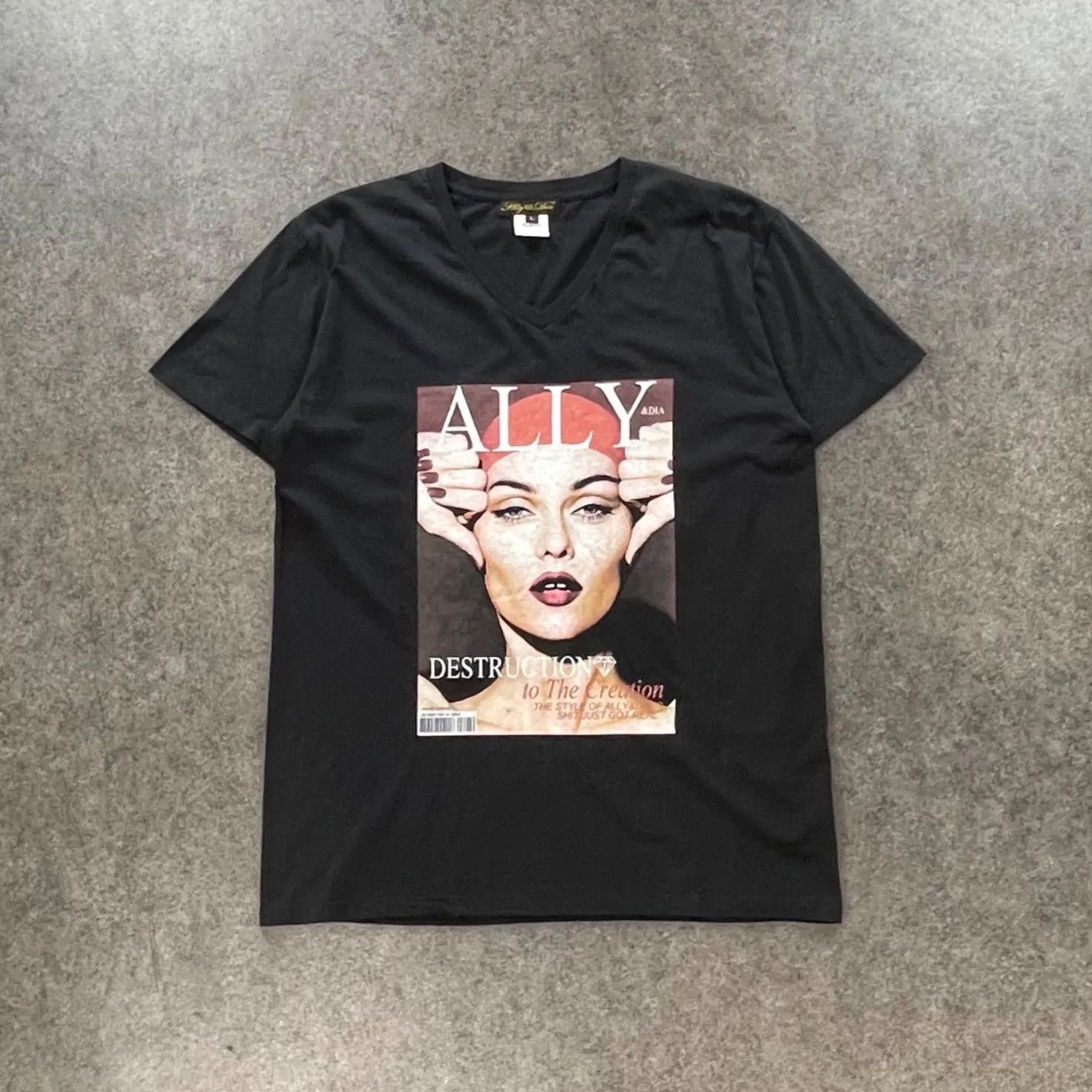 日本製 ALLY&DIA アリーアンドダイア 半袖 Tシャツ クルーネック 