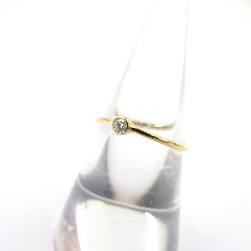 【瀬戸大橋店】 中古 Tiffany&co | ティファニー リング・指輪 ウェーブ シングルロウ ダイヤモンドリング - サイズ：12号 ゴールド 【135】