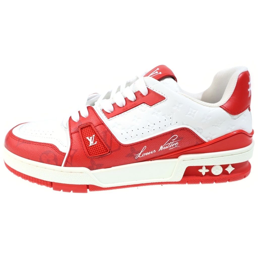 LOUIS VUITTON (ルイヴィトン) 22年製 LVTrainer Mini monogram Red #54 LVトレーナー ラインロー ミニモノグラムレッド ローカットスニーカー レッド 1AANFH