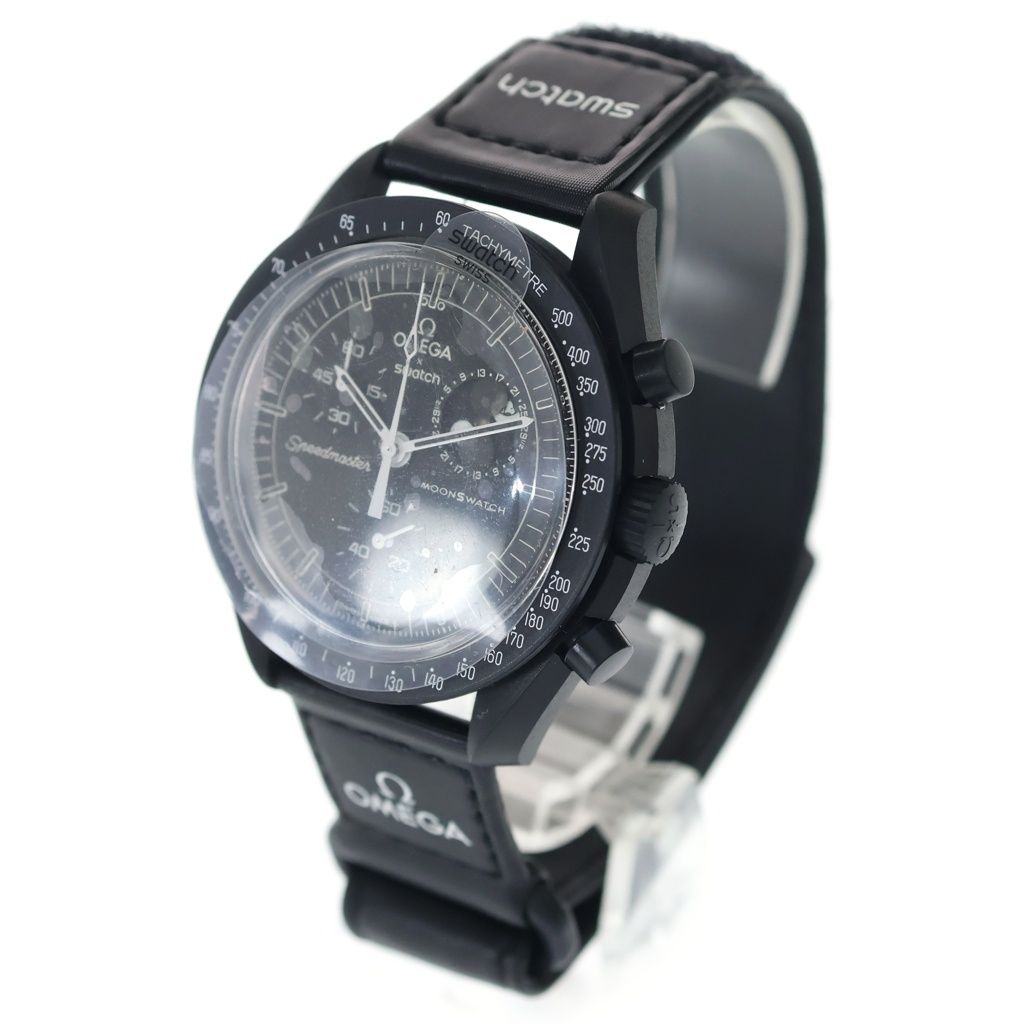 OMEGA (オメガ) ×SWATCH Mission To The Moon SO33B700 スウォッチ バイオセラミック ミッショントゥザムーンフェイズ ニュームーン クロノグラフ クォーツ 腕時計