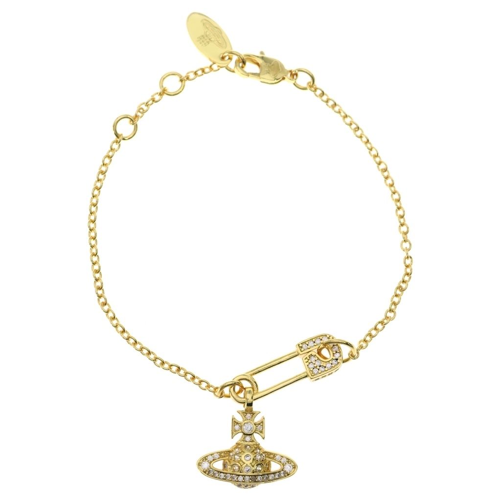 Vivienne Westwood (ヴィヴィアンウエストウッド) LUCRECE BRACELET ルクルーゼ ブレスレット オーブ セーフティーピン ゴールド