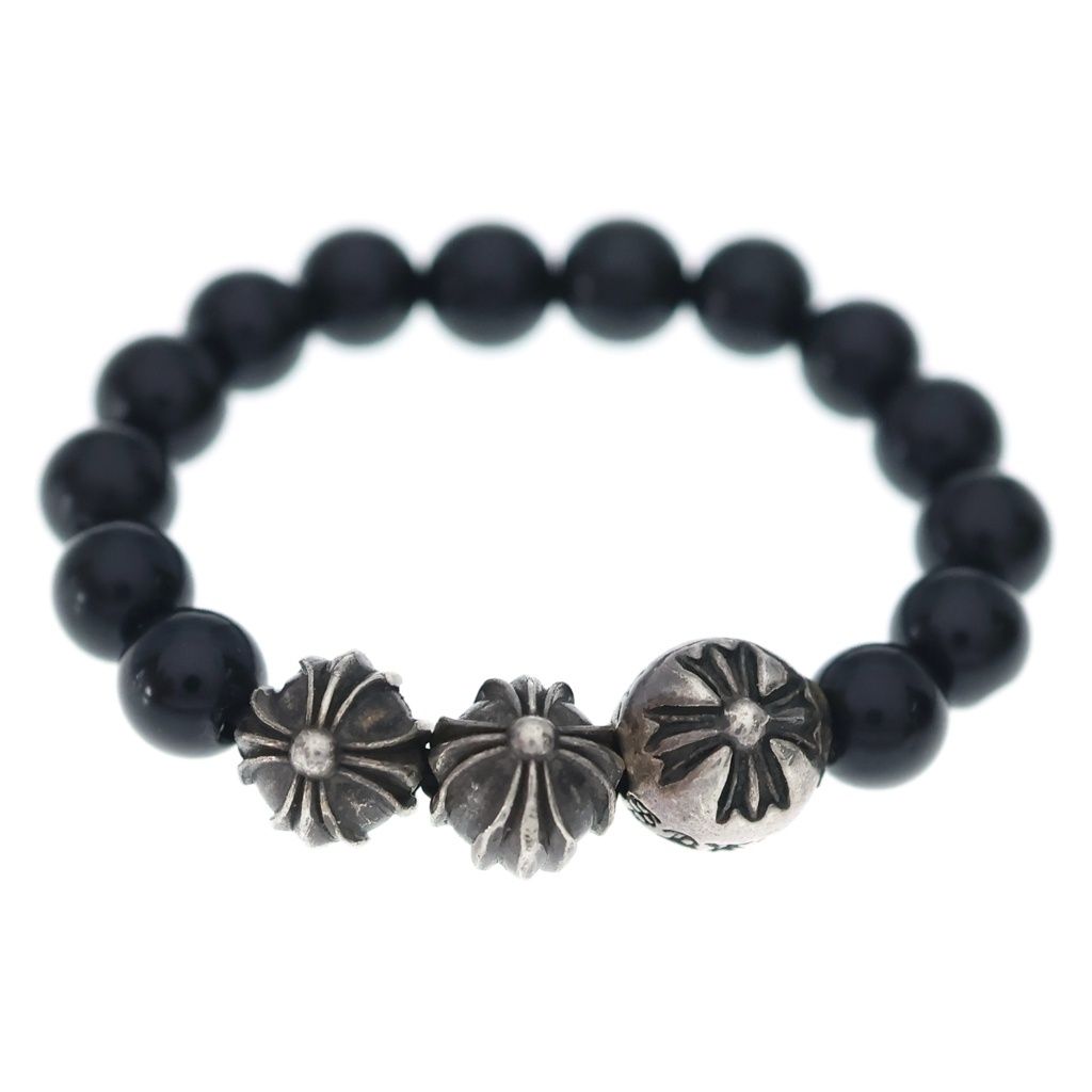 CHROME HEARTS (クロムハーツ) BEAD RING ビーズリング ブラック/シルバー