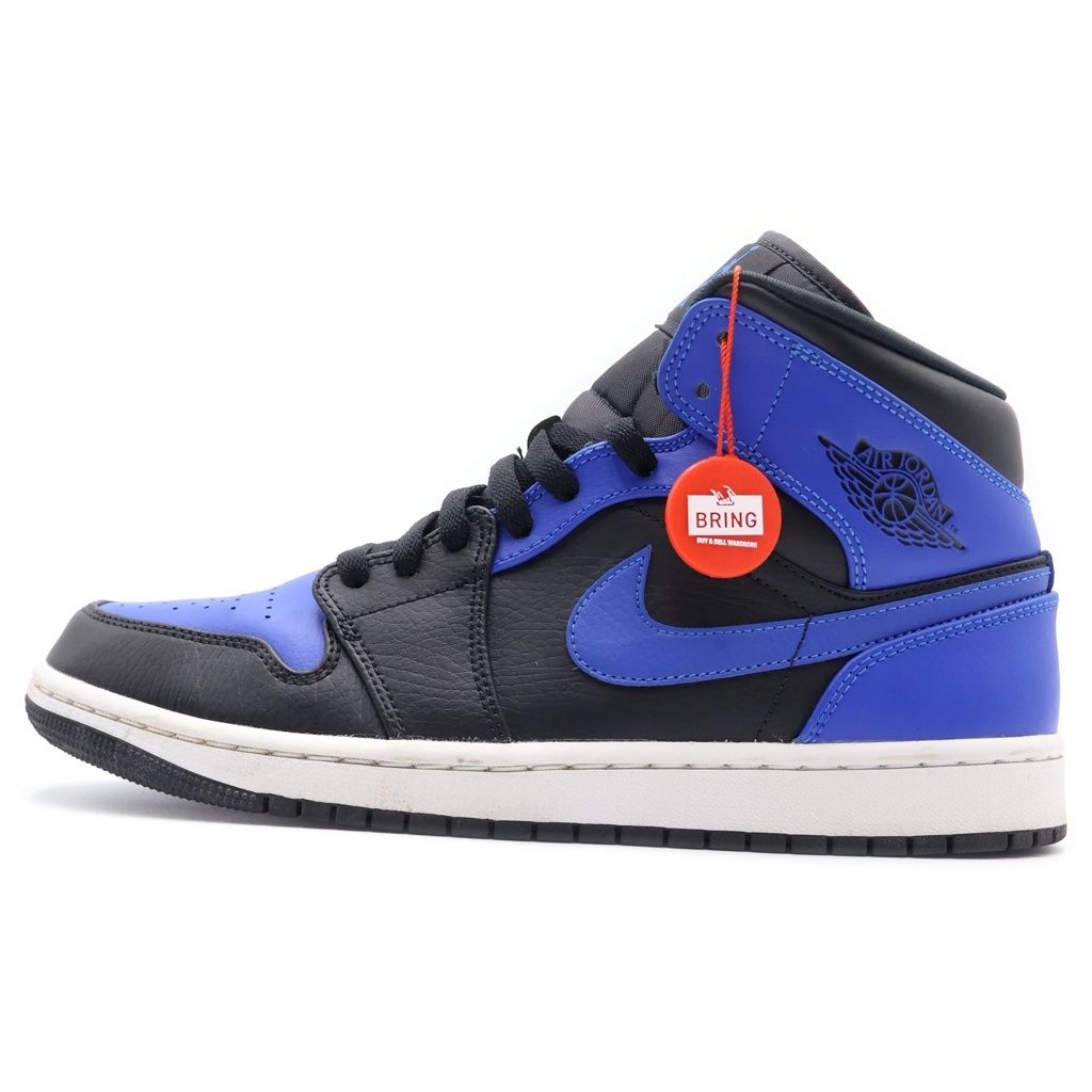 NIKE (ナイキ) AIR JORDAN 1 MID HYPER ROYAL エアジョーダン1 ハイパーロイヤル ローカットスニーカー ブラック/ブルー US8.5/26.5cm 554724-077