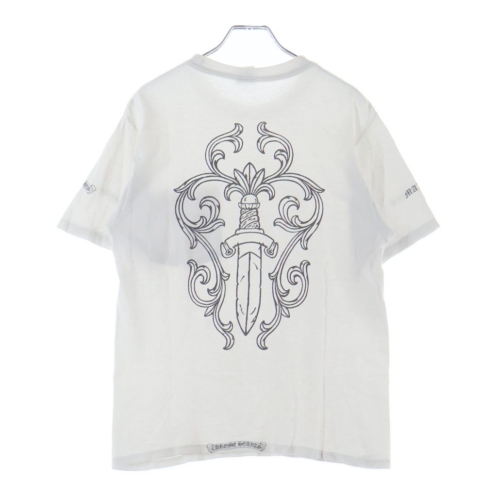 CHROME HEARTS (クロムハーツ) OLD ×max field Dagger TEE オールドモデル マックスフィールド ダガープリント 半袖Tシャツカットソー ホワイト