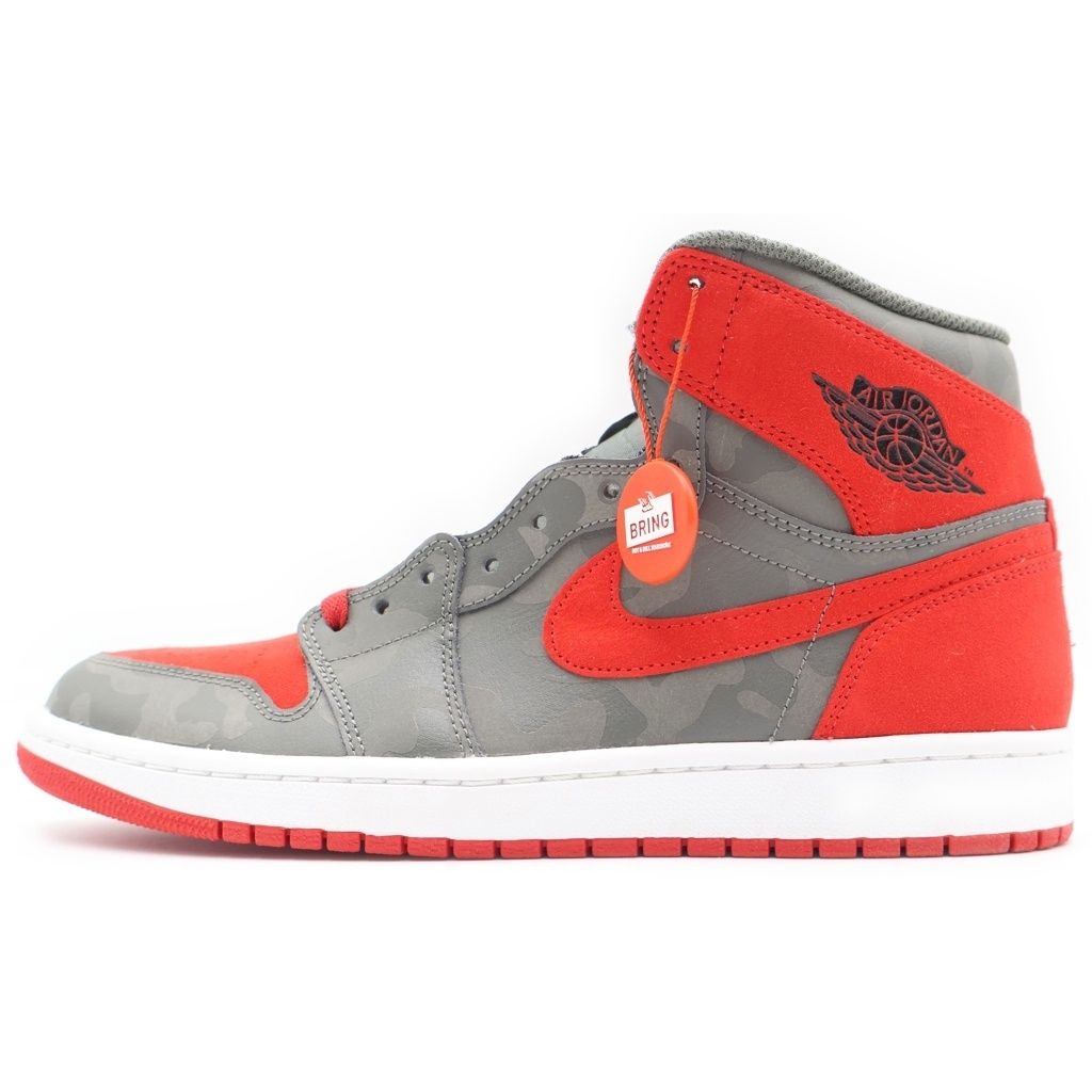 NIKE (ナイキ) Air Jordan 1 Retro High Camo 3M Bred AA3993 032 エアジョーダン1 レトロ ハイ カモ スリーエム ブレッド ローカットスニーカー グレー/レッド US10/28cm