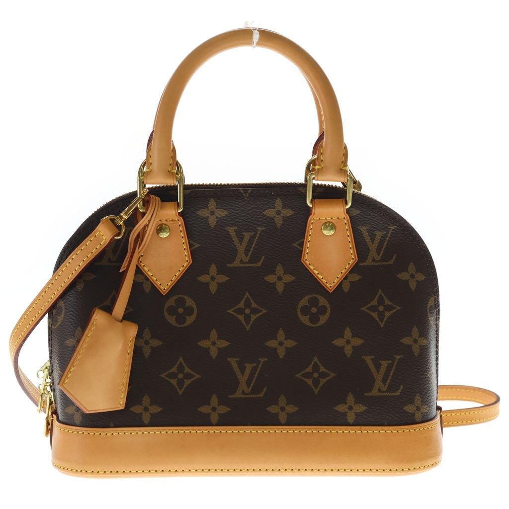 LOUIS VUITTON (ルイヴィトン) モノグラム アルマBB 2WAYバッグ ハンドバッグ ショルダーバッグ ブラウン レザー×PVC M46990 ゴールド金具