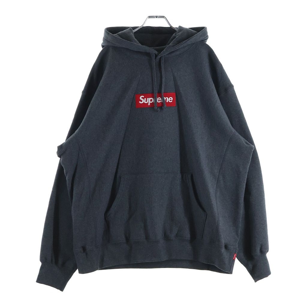 SUPREME (シュプリーム) 21AW Box Logo Hooded Sweatshirt ボックスロゴ フーデッド スウェットシャツ プルオーバーパーカー グレー