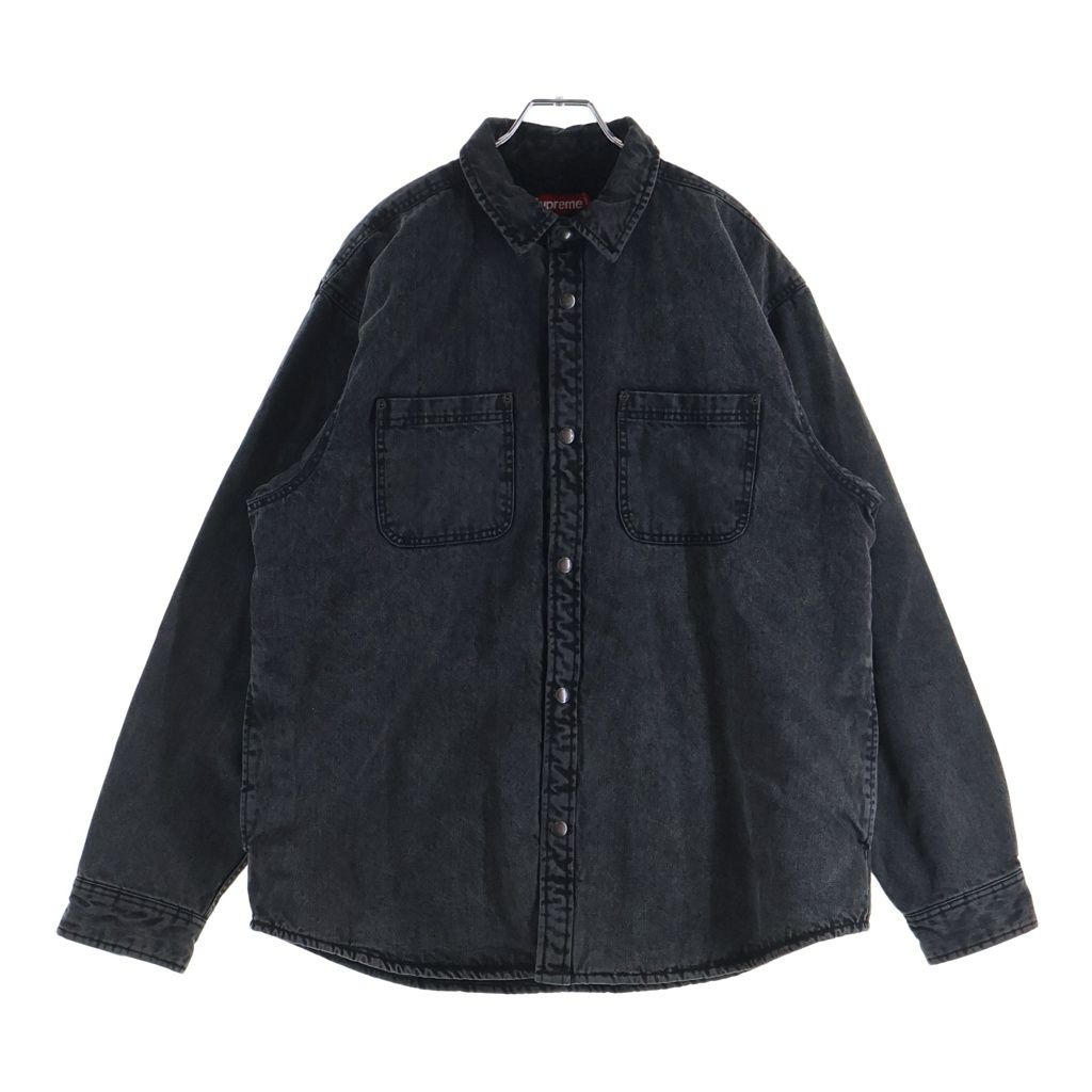 SUPREME (シュプリーム) 24AW Faux Shearling Lined Work Shirt 裏地シアリング デニムジャケット ブラック 17,622円
