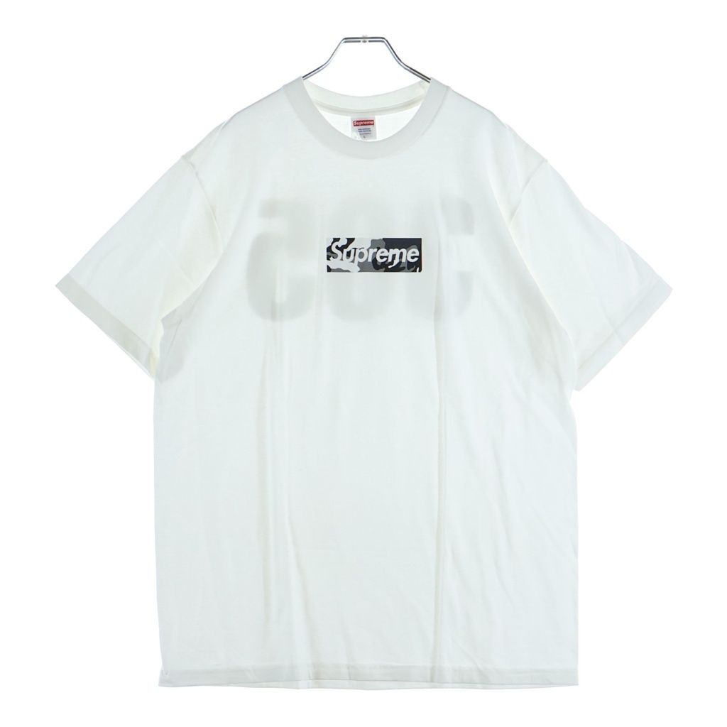 SUPREME (シュプリーム) 23AW Box Logo Tee カモフラ ボックスロゴ クルーネック 半袖Tシャツ カットソー ホワイト