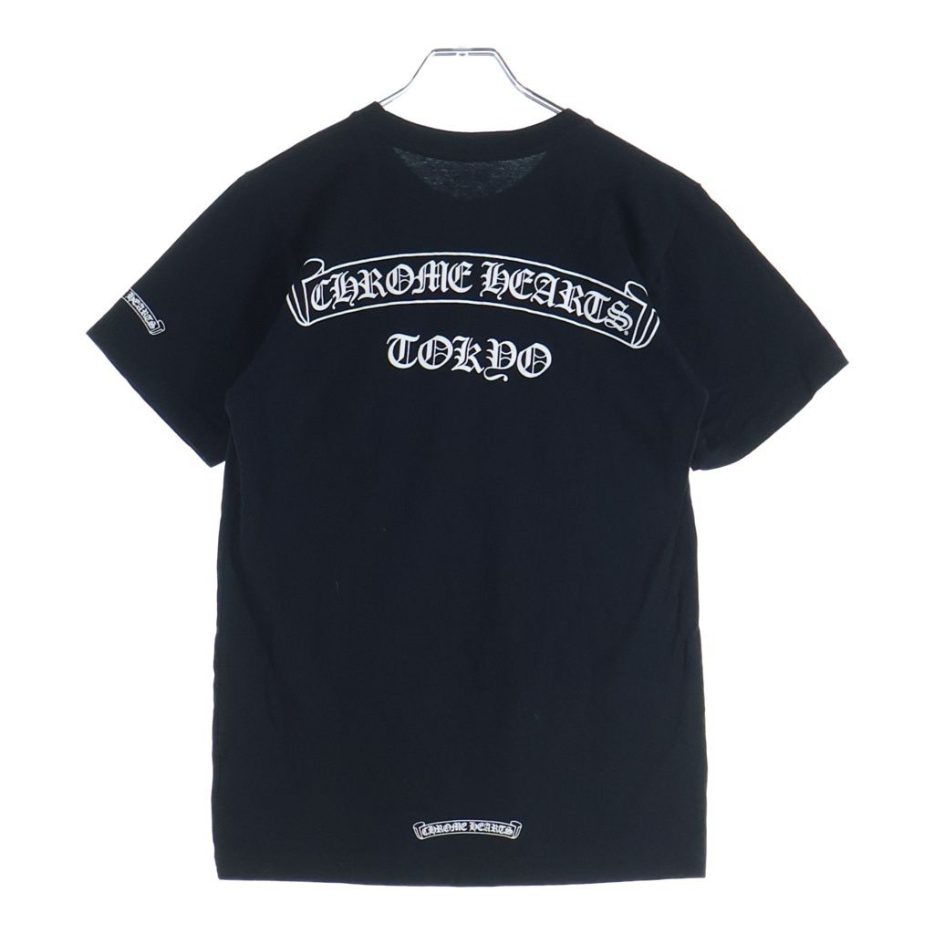 Chrome Hearts クロムハーツ　Tシャツ　S 半袖　スクロールラベル CHROME HEARTS (クロムハーツ) スクロールラベル 半袖Tシャツ ブラック