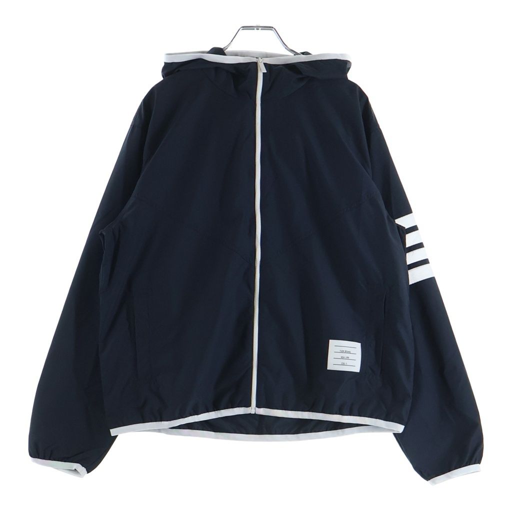 THOM BROWNE (トムブラウン) 4Bar Zip Up Jacket 4バー メッシュ ジップアップジャケット ネイビー MJT366A-F0197