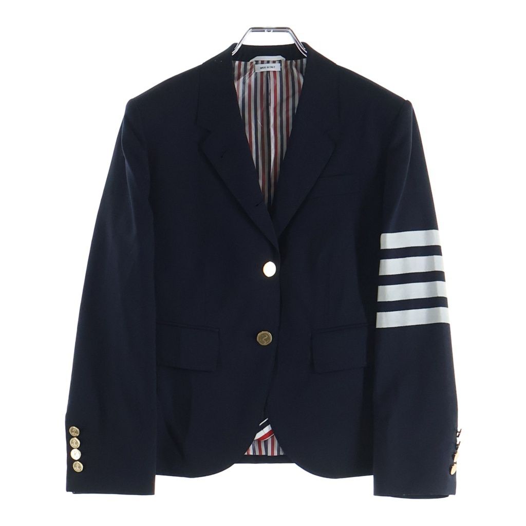 THOM BROWNE (トムブラウン) 4 Bar Blazer 金ボタン 4バー ブレザー ジャケット レディース ネイビー FBC010V06146415