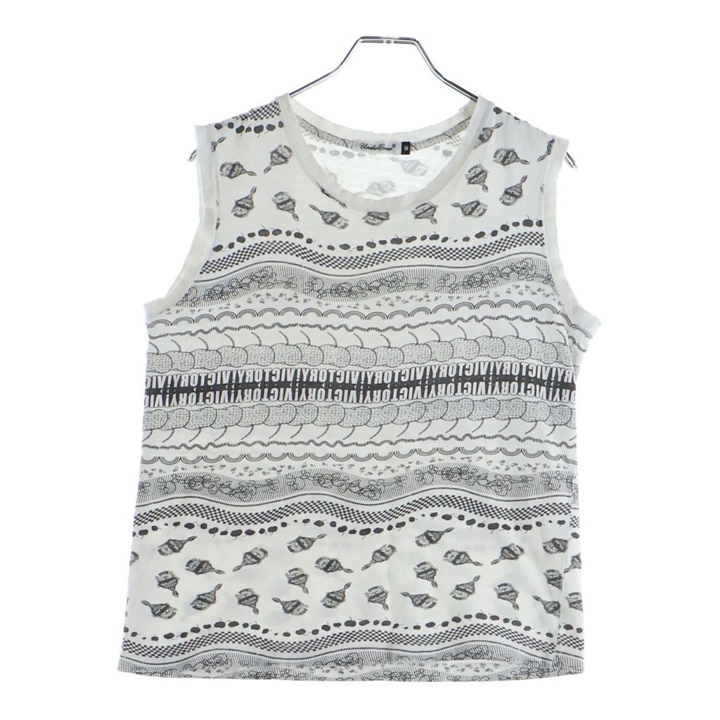 UNDERCOVER (アンダーカバー) Pattern Sleeveless パターン 総柄 プリント ノースリーブ Tシャツ タンクトップ カットソー ホワイト