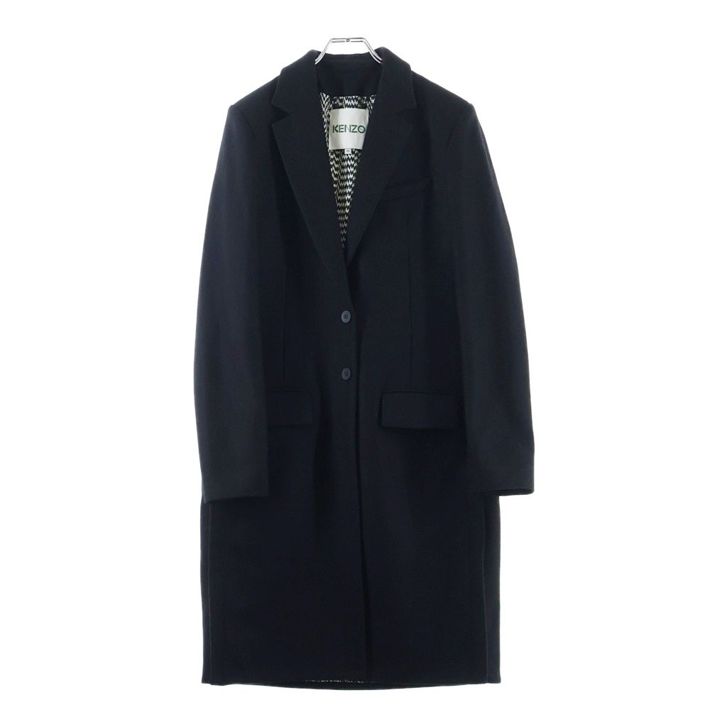 KENZO (ケンゾー) Wool Chester Coat ウールチェスターコート レディース ブラック F462MA0715AJ
