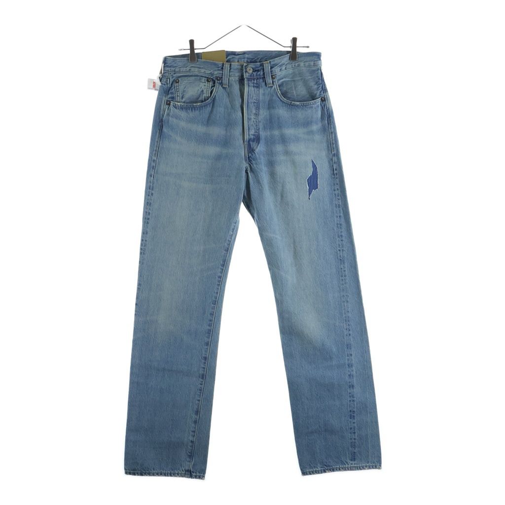 Levi's (リーバイス) 501XX 復刻 1947MODEL BIG E ボタン裏刻印3015 ウォッシュド ダメージ加工 デニム インディゴ 47501-0220