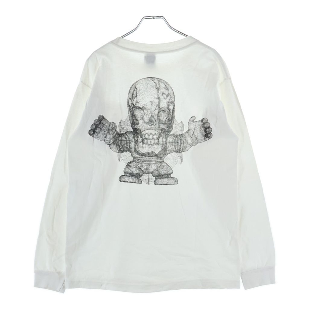 CHROME HEARTS (クロムハーツ) JOE FOTI フォティ 両面プリント L/S Tee ロングスリーブ オールド ホワイト
