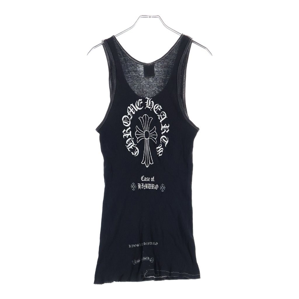 CHROME HEARTS (クロムハーツ) ×KYOSUKE HIMURO OLD 15th Anniversary ×氷室京介 オールド 15周年記念 バックロゴクロスプリント タンクトップ ブラック