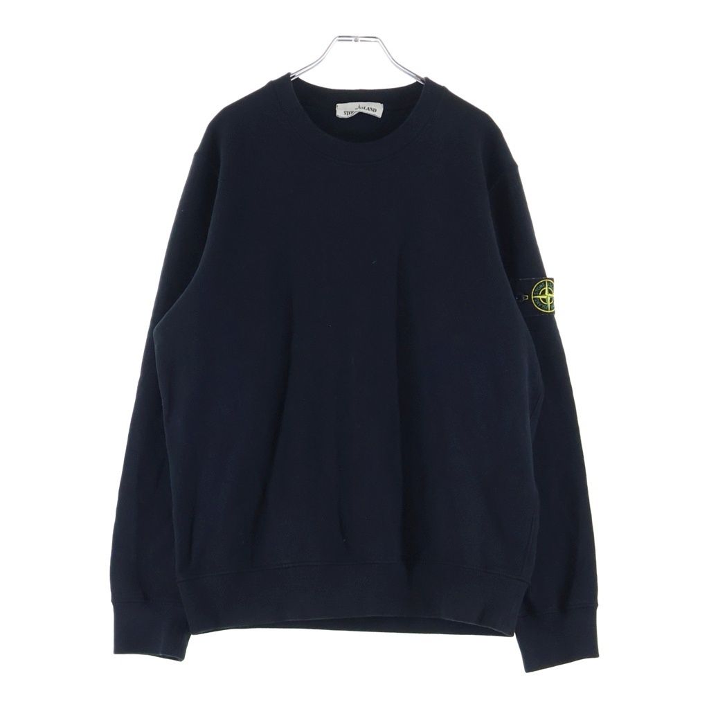 STONE ISLAND (ストーンアイランド) サイドロゴパッチスウェット トレーナー ブラック #M