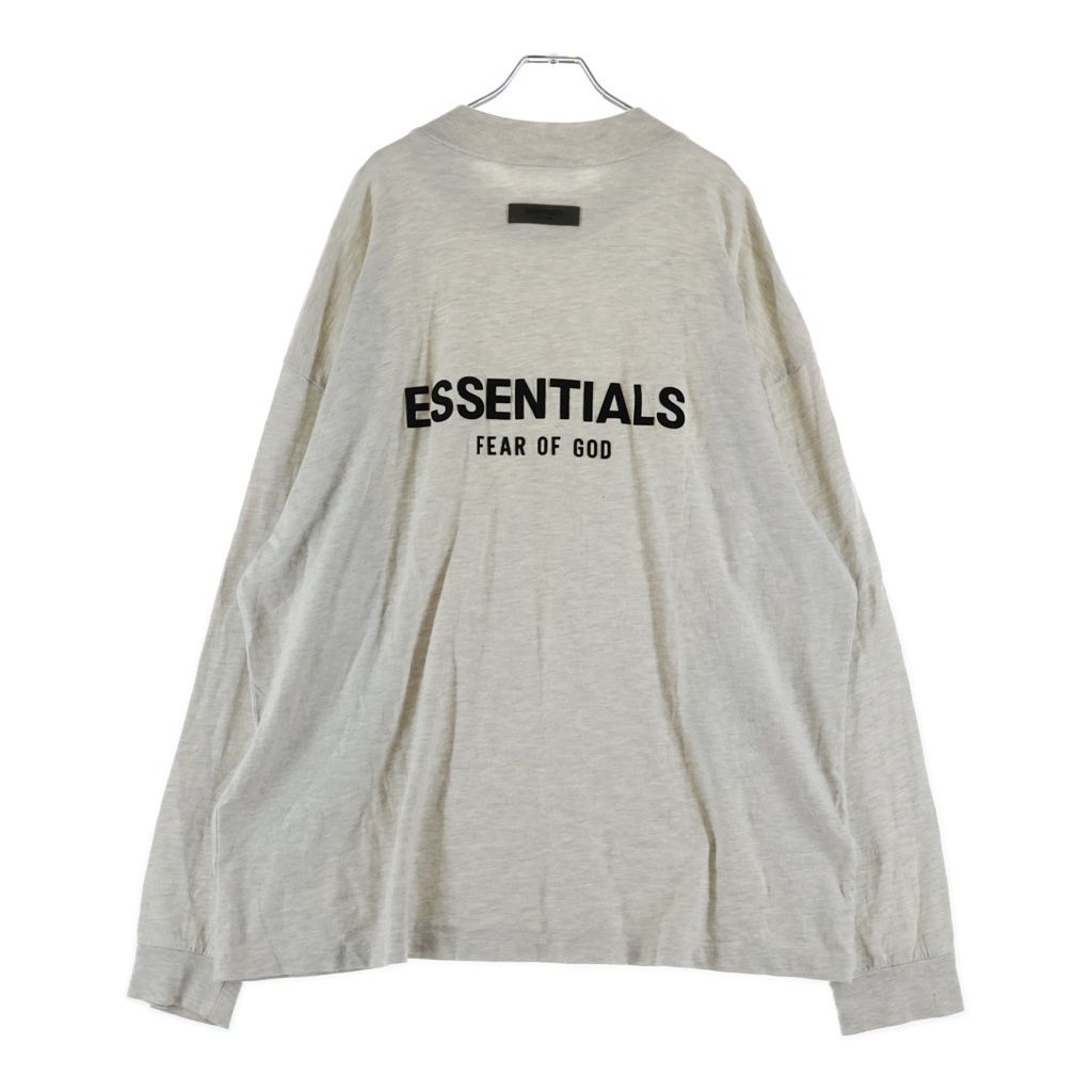 FEAR OF GOD ESSENTIALS (フィアオブゴッド エッセンシャルズ) L/S T-SHIRT フェルトロゴ 長袖Tシャツ ロンT グレージュ