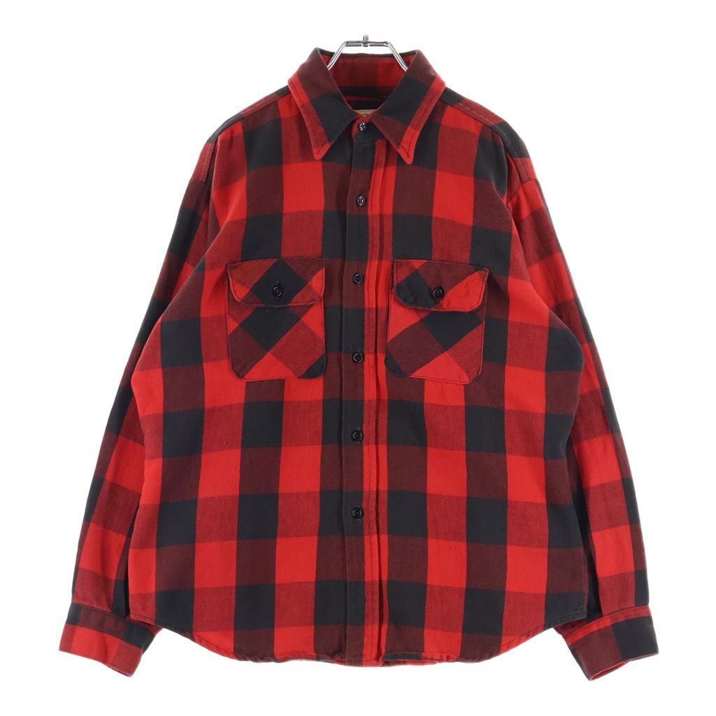 FIVE BROTHERS (ファイブブラザー) 70-80S FLANNEL CHECK L/S SHIRT フランエル チェック 長袖チェック シャツ レッド/ブラック
