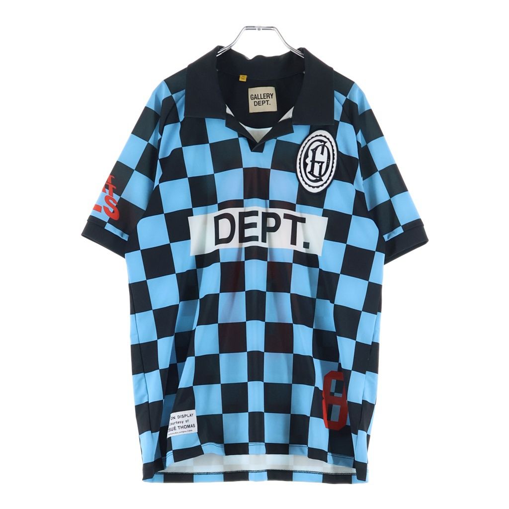 GALLERY DEPT. (ギャラリーデプト) 22AW ALVARADO SOCCER JERSEY アルバラード サッカー ジャージ 半袖ゲームシャツ ブルー/ブラック AVS1352