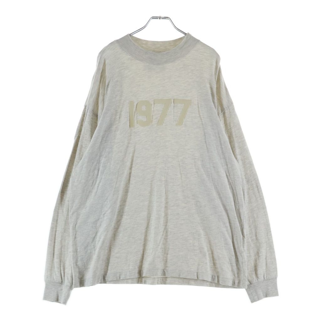 FEAR OF GOD ESSENTIALS (フィアオブゴッド エッセンシャルズ) L/S T-SHIRT 1977 フェルトロゴ 長袖Tシャツ ロンT グレージュ