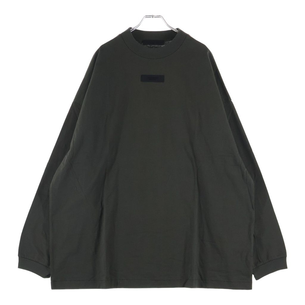 FEAR OF GOD ESSENTIALS (フィアオブゴッド エッセンシャルズ) L/S T-SHIRT ラバーロゴ 長袖Tシャツ ロンT グレー