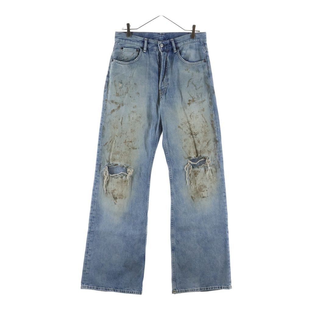 Acne Studios (アクネ ストゥディオズ) 21AW ダメージ加工 マルチポケット デニムパンツ インディゴ A00402