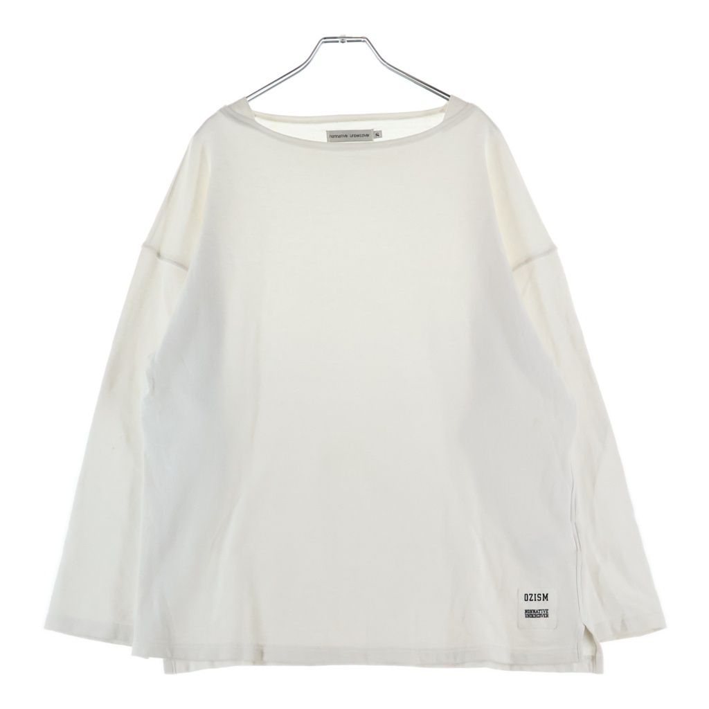 UNDERCOVER (アンダーカバー) MONK L S TEE COTTON MINI URAKE ボートネック長袖カットソー 長袖Tシャツ ホワイト UC1F9801