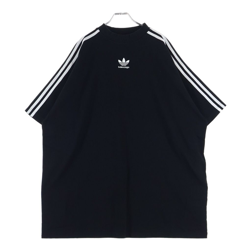 BALENCIAGA (バレンシアガ) ×S COTTON CREW NECK TEE アディダス コットン クルーネック半袖Tシャツ カットソー ブラック 739101 TNVA6 32,168円