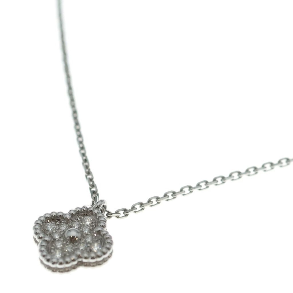Van Cleef & Arpels (ヴァンクリーフアンドアーペル) スウィートアルハンブラ ダイヤ ネックレス K18WG ホワイトゴールド VCARO85900