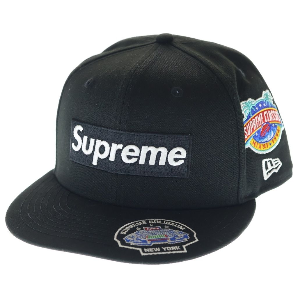 SUPREME (シュプリーム) 23AW ×NEW ERA Champions Box Logo ニューエラ チャンピオンズ ボックスロゴ 6パネル ベースボールキャップ 帽子 ブラック