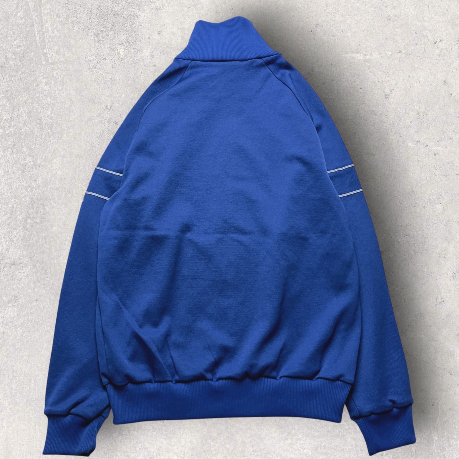 80s デサント製 adidas アディダス トラックジャケット ブルー M