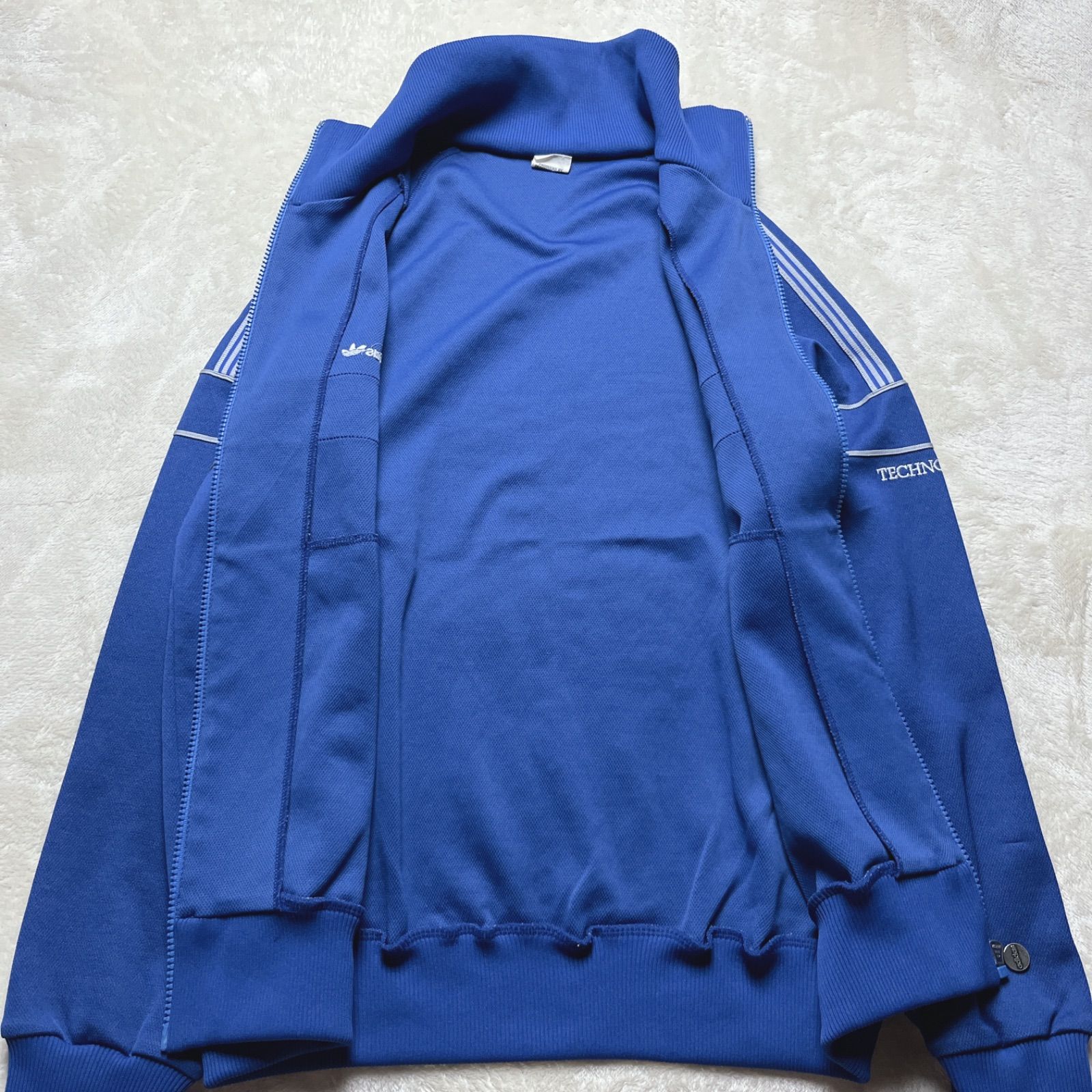80s デサント製 adidas アディダス トラックジャケット ブルー M