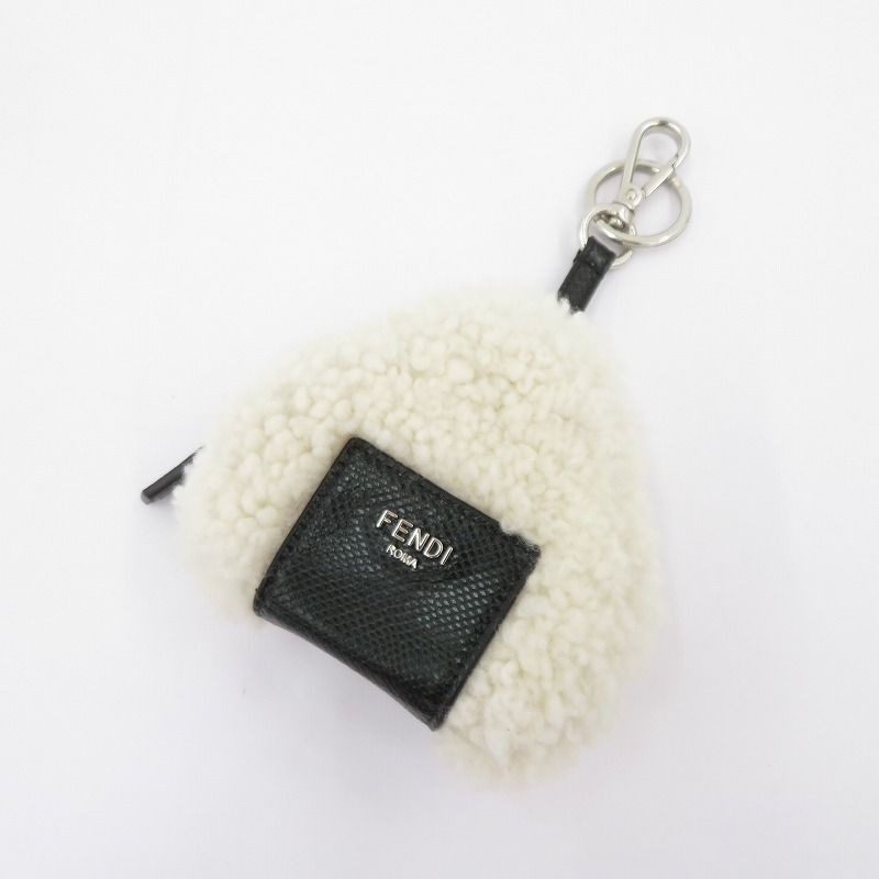 【瀬戸大橋店】 中古 FENDI | フェンディ キーホルダー おにぎり 7AP080APUOF1MMU ホワイト 【135】