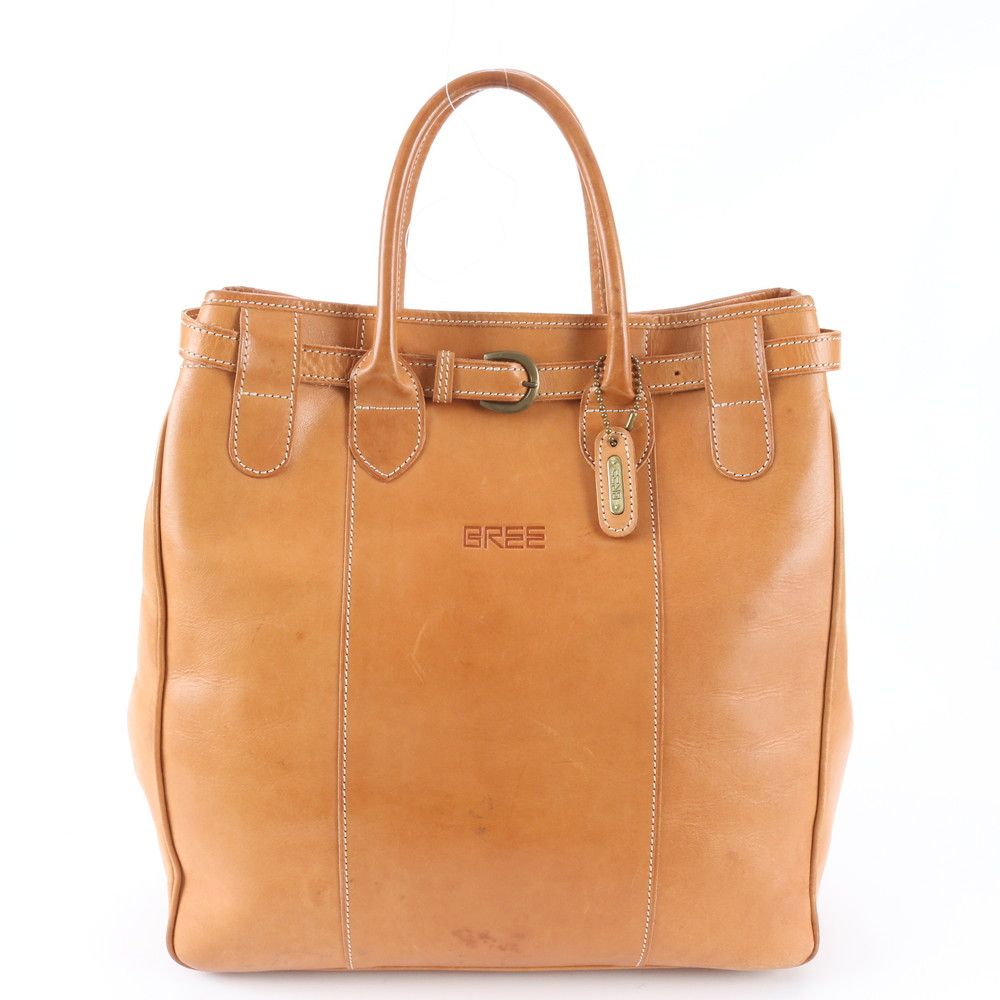 美品 BREE ブリー レザー トート バッグ ショルダー ビジネス 通勤 本